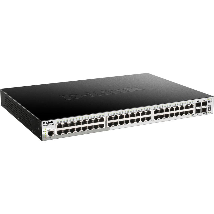 D-Link Dgs-1510 Managed L3 Gigabit Ethernet (10/100/1000) Power Over Ethernet (Poe) Black