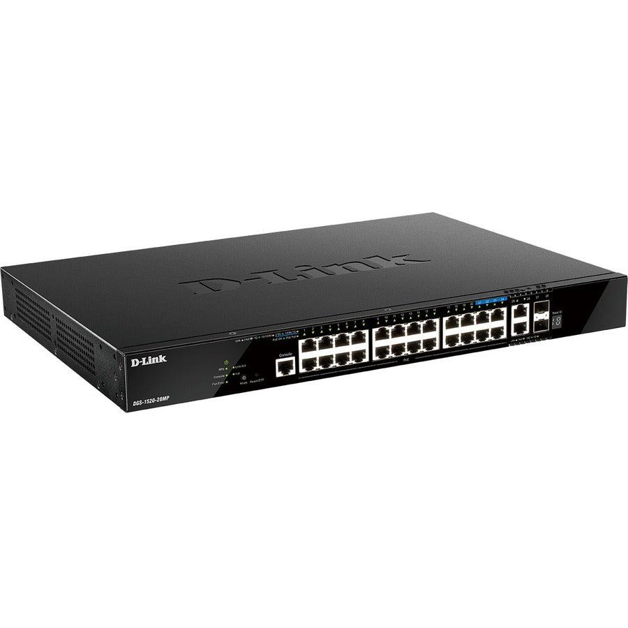 D-Link Dgs-1520-28Mp Network Switch Managed L3 10G Ethernet (100/1000/10000) Power Over Ethernet (Poe) 1U Black