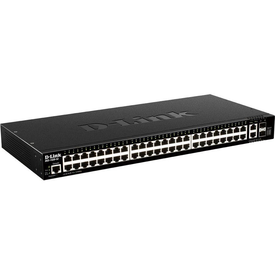 D-Link Dgs-1520-52 Network Switch Managed L3 10G Ethernet (100/1000/10000) 1U Black