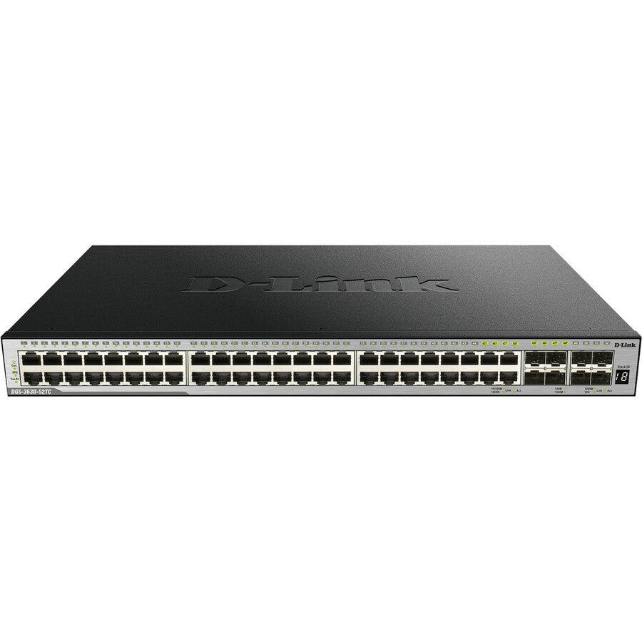 D-Link Dgs-3630-52Pc/Si Network Switch Managed L3 Gigabit Ethernet (10/100/1000) Power Over Ethernet (Poe) Black, Grey