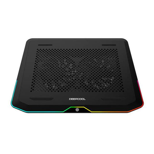 Deep Cool N80 Rgb Laptop Cooling Pad, 16.7 Million Rgb Colors Led, Pure Metal Panel, Two 140Mm Fans,