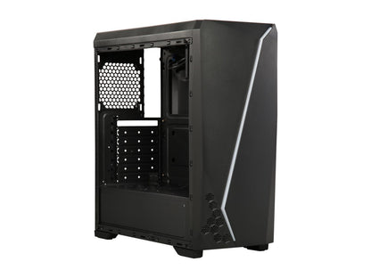 Diypc S2-Bk-Rgb Black Usb3.0 Steel/ Tempered Glass Atx Mid Tower Gaming Computer Case W/Tempered Glass Panel And Addressable Rgb Led Strip