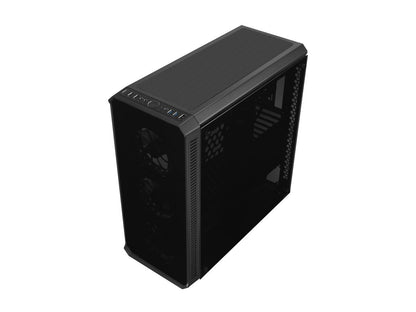 Diypc Vanguard-Rgb Black Dual Usb3.0 Steel/ Tempered Glass Atx Mid Tower Gaming Computer Case