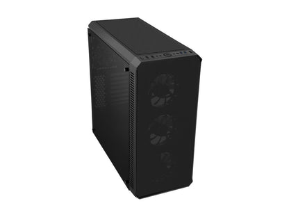 Diypc Vanguard-Rgb Black Dual Usb3.0 Steel/ Tempered Glass Atx Mid Tower Gaming Computer Case