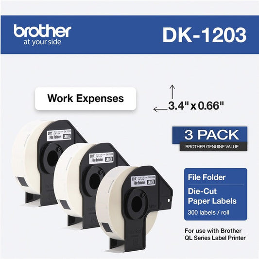 Dk12033Pk File Folder 3Pk,For Ql Label Printers