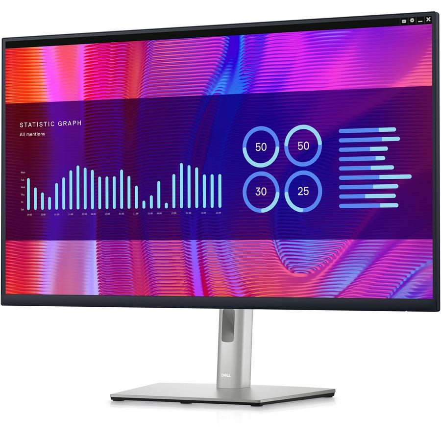 Dell P Series P3223De 80 Cm (31.5") 2560 X 1440 Pixels Quad Hd Lcd Black, Silver