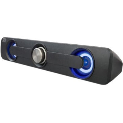 Desktop Stereo Sound Bar 3.5Mm,Usb Powered Dual 2.5W Spk Blue Led