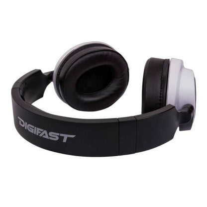 Digifast Op7-W Orpheus White Gaming Headset, Noise-Canceling Adjustable Microphone, Remote Vol/Mic Control, Plug & Play, 50 Mm Driver