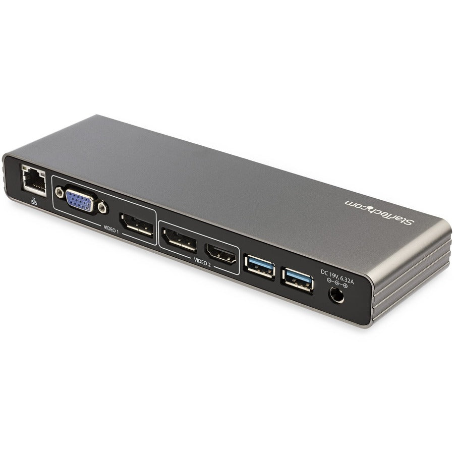 Dual 4K 60Hz Thunderbolt 3 Dock,Macbook Pro/Windows Dp/Hdmi/Vga