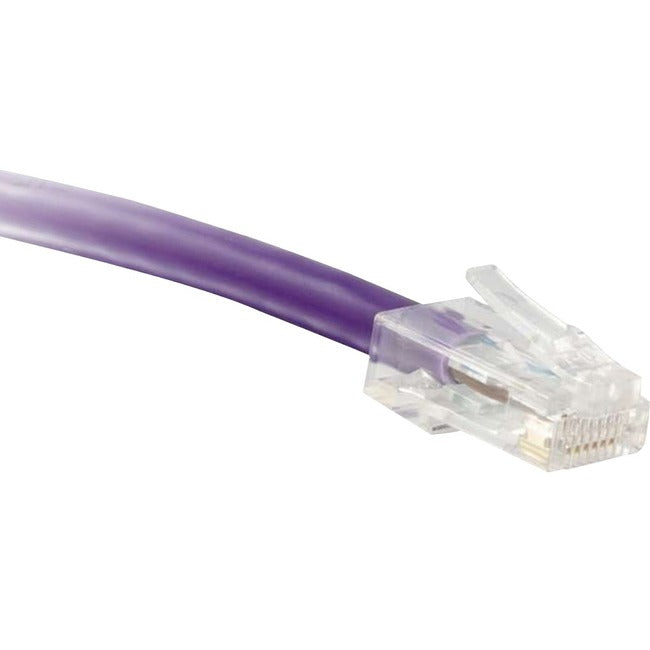 Enet Cat5E Purple 1 Foot Non-Booted (No Boot) (Utp) High-Quality Network Patch Cable Rj45 To Rj45 - 1Ft