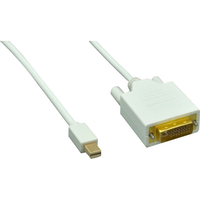 Enet Dvi Male To Mini Displayport Male 32 Awg White Cable 6Ft