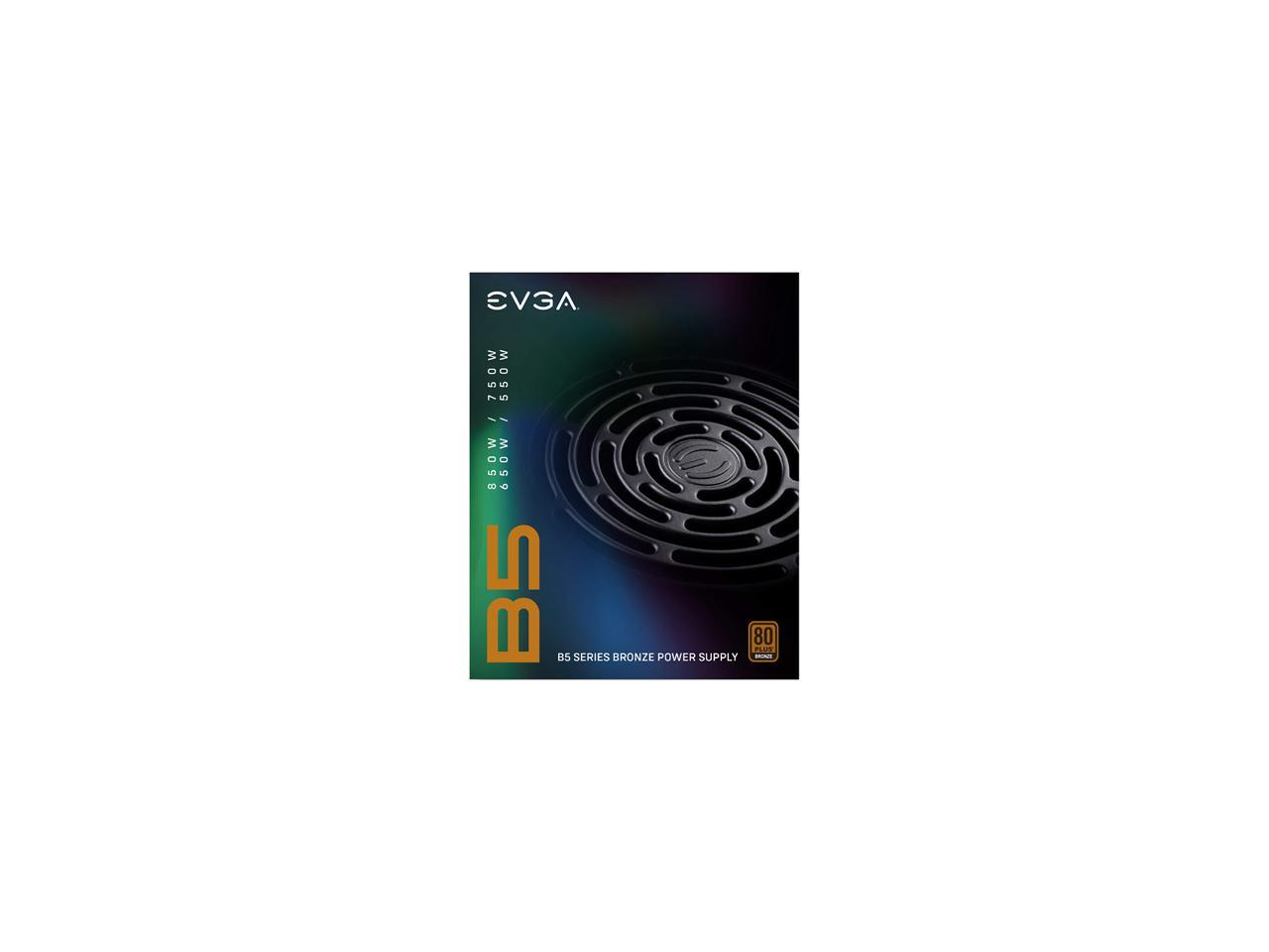 Evga 220-B5-0750-V1 750 B5, 80 Plus Bronze 750W, Fully Modular, Evga Eco Mode, 5 Year Warranty, Compact 150Mm Size, Power Supply