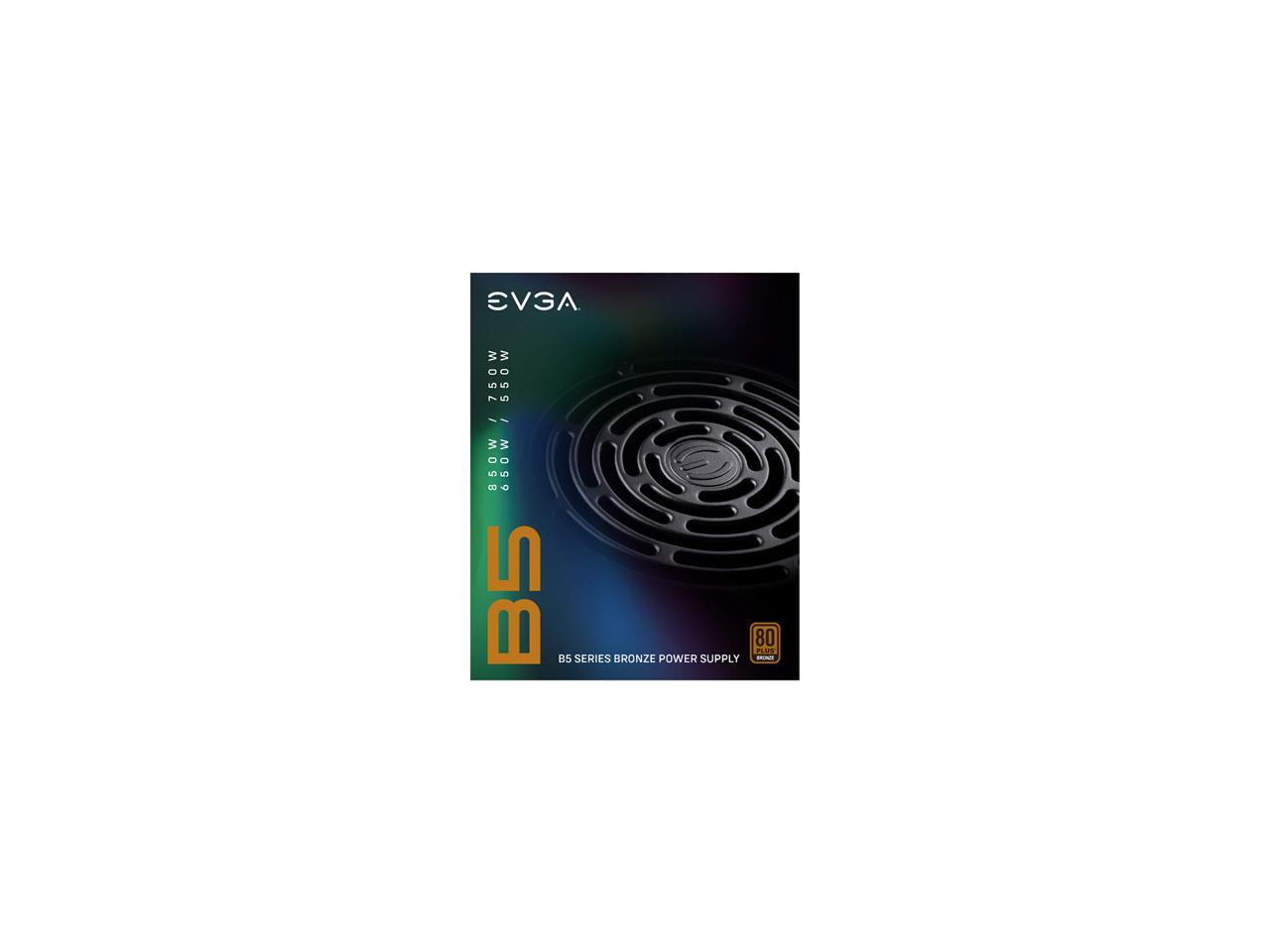 Evga 220-B5-0850-V1,850 B5, 80 Plus Bronze 850W, Fully Modular, Evga Eco Mode, 5 Year Warranty, Compact 150Mm Size, Power Supply