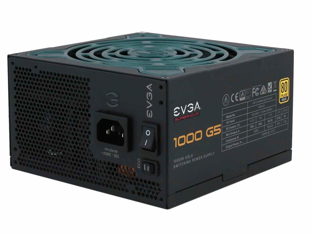 Evga Supernova 1000 G5, 80 Plus Gold 1000W, Fully Modular