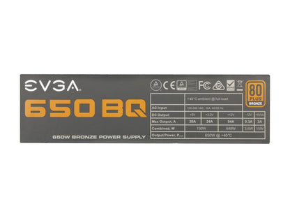 Evga Supernova 650 Bq 110-Bq-0650-V1 650W 80 Plus Bronze Power Supply