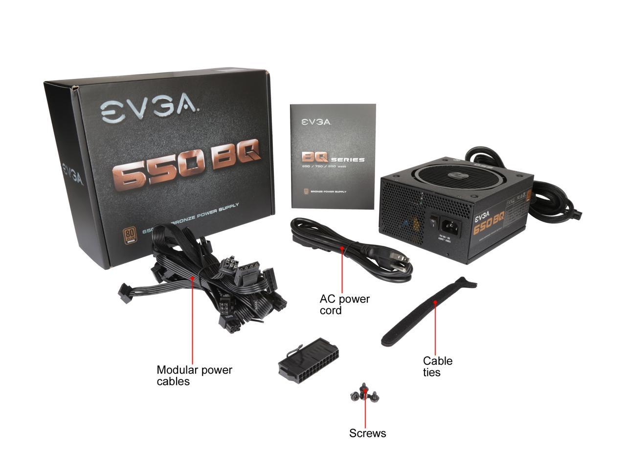 Evga Supernova 650 Bq 110-Bq-0650-V1 650W 80 Plus Bronze Power Supply