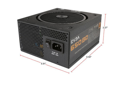 EVGA 650 BQ, 80+ BRONZE 650W, Semi-Modulaire, 5 Ans de Garantie