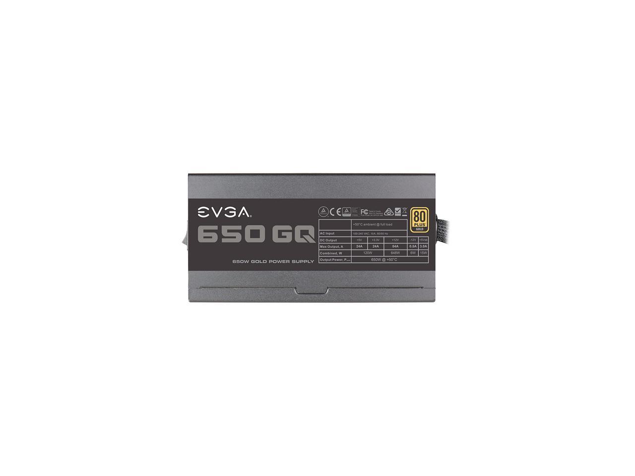 Evga Supernova 650 Gq 210-Gq-0650-V1 650W 80 Plus Gold Atx12V & Eps12V Power Supply W/ Active Pfc