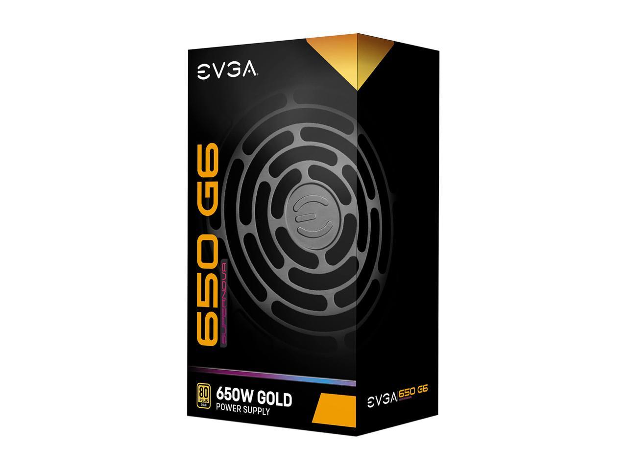 Evga Supernova G6 Series 220-G6-0650-X1 650W 80 Plus Gold Fully Modular 10 Year Warranty Power Supply