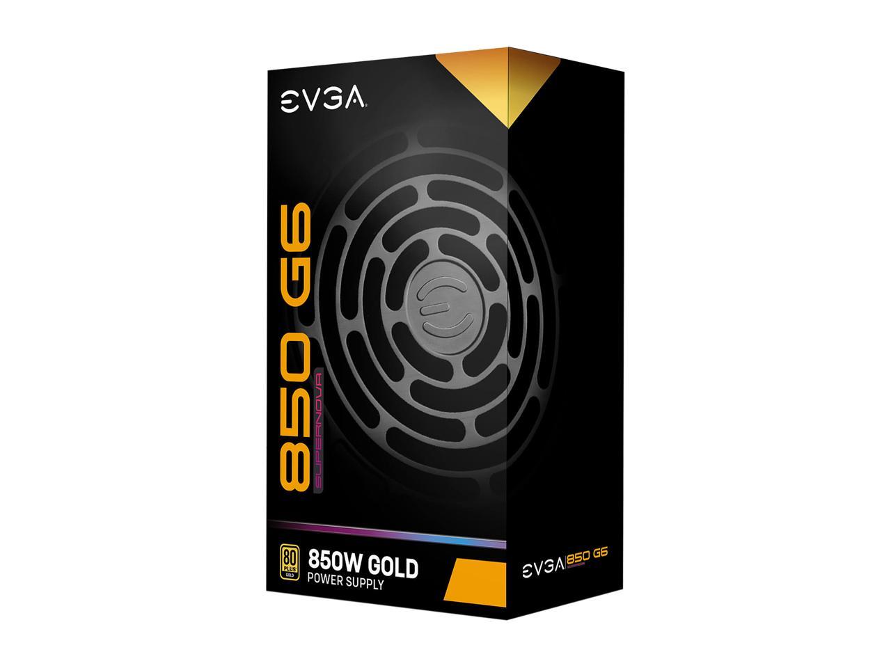 Evga Supernova G6 Series 220-G6-0850-X1 850W 80 Plus Gold Fully Modular 10 Year Warranty Power Supply