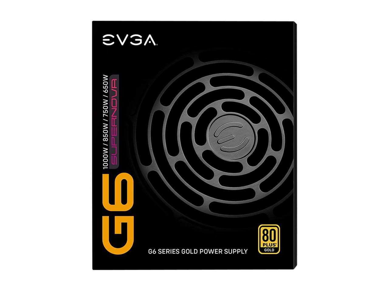 Evga Supernova G6 Series 220-G6-1000-X1 1000W 80 Plus Gold Fully Modular 10 Year Warranty Power Supply