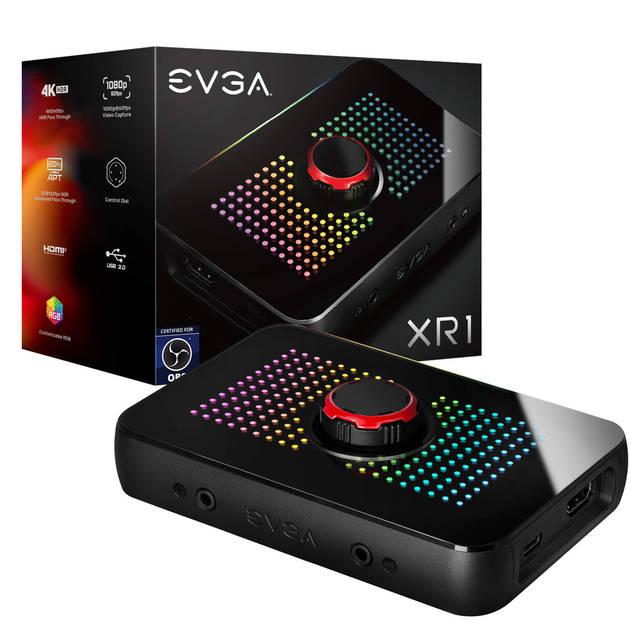 Evga Xr1 Capture Device, Certified For Obs, Usb 3.0, 4K Pass Through, Argb, Audio Mixer