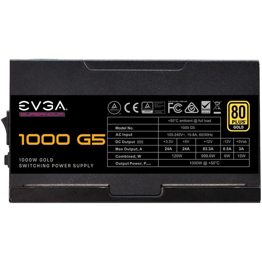 Evga Supernova 1000 G5, 80 Plus Gold 1000W, Fully Modular