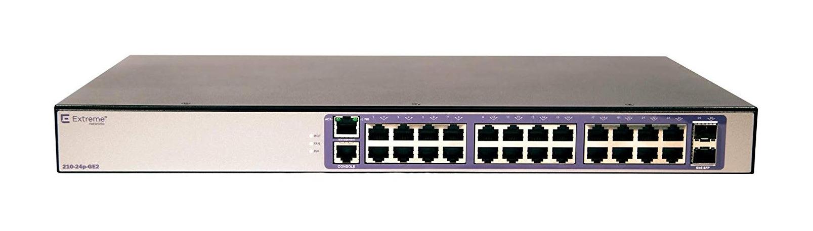 Extreme Networks 210-24P-Ge2 Managed L2 Gigabit Ethernet (10/100/1000) Power Over Ethernet (Poe) Bronze, Purple