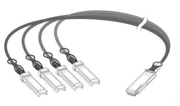 Extreme Networks 3M Qsfp+ Fibre Optic Cable Qsfp+ 4X Sfp+ Black