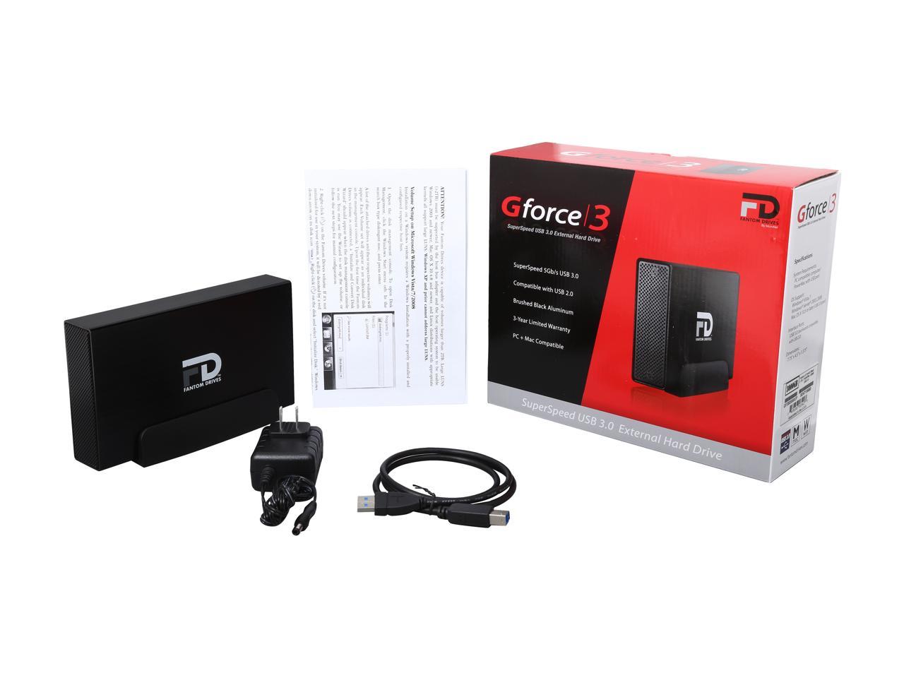 Fantom Drives Gforce3 Pro 4TB 7200 RPM USB 3.0 Aluminum External Hard Drive 