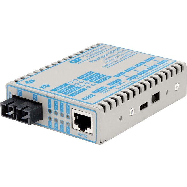 Flexpoint 10/100 Ethernet Fiber Media Converter Rj45 Sc Single-Mode 120Km