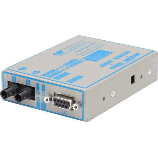 Flexpoint Rs-232 Serial Fiber Media Converter Db-9 St Multimode 5Km
