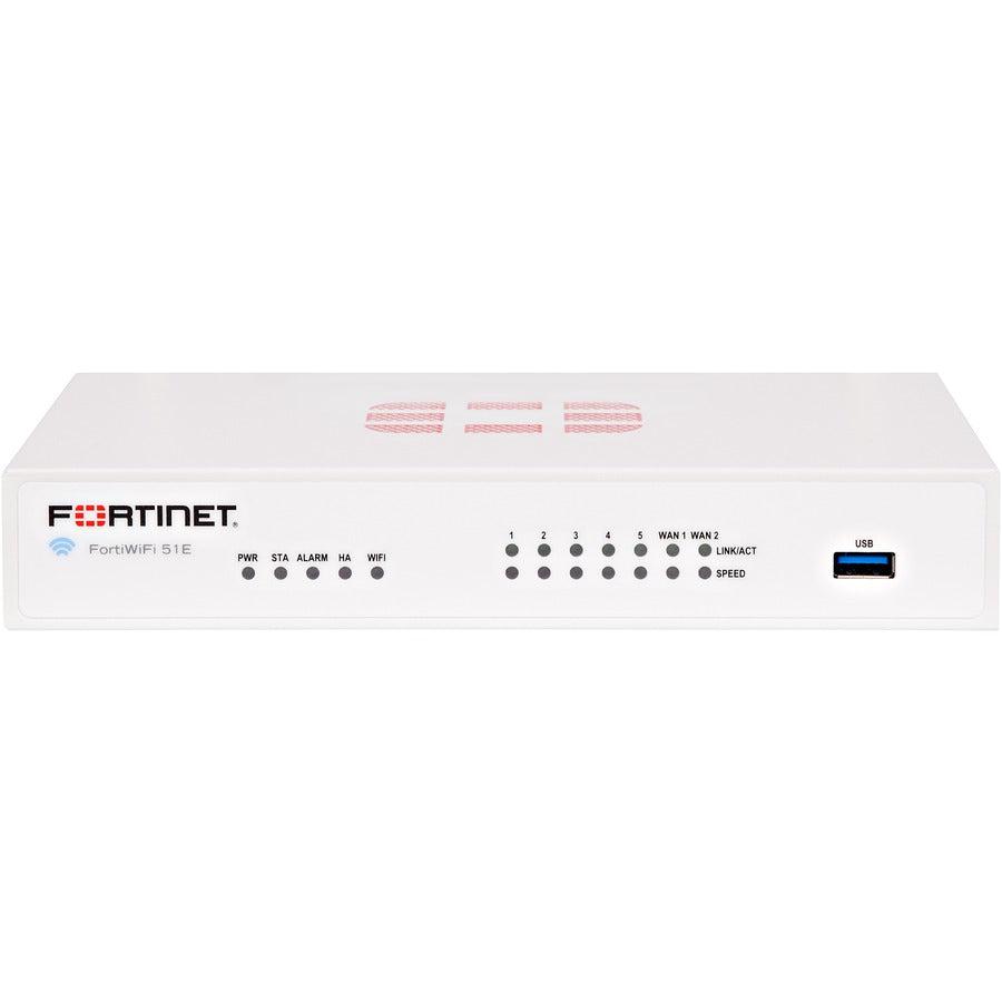 Fortinet 7 X Ge Rj45 Ports (Including 2 X Wan Port, 5 X Switch Ports), Wireless (802.11A/B/G/N), Fwf-51E-A