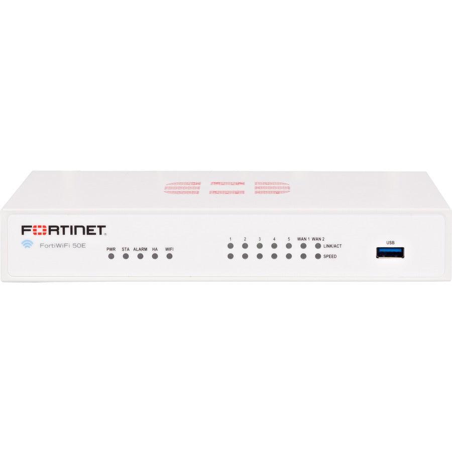 Fortinet 7 X Ge Rj45 Ports (Including 2 X Wan Port, 5 X Switch Ports), Wireless (802.11A/B/G/N) No Fwf-50E-S