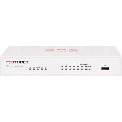 Fortinet 7 X Ge Rj45 Ports (Including 2 X Wan Port, 5 X Switch Ports), Wireless (802.11A/B/G/N) No Fwf-50E-Y