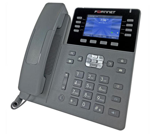Fortinet Fortifone Mid Range Ip Phone With 3.5"Color Screen, 28 Programmable Keys, Poe And 10/100/1000 Lan And Pc Connections.