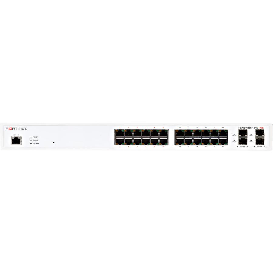 Fortinet L2+ Managed Poe Switch With 24Ge +4Sfp, 24Port Poe With Max 370W Limit And Smart Fan Temperature Control