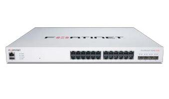 Fortinet Layer 2/3 Fortigate Switch Controller Compatible Poe+ Switch With 24 X Ge Rj45 Ports, 4 X 10 Ge Sfp+, With Automatic Max 250W Poe Output Limit