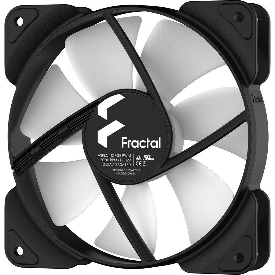 Fractal Design Aspect 12 Fd-F-As1-1205 Rgb 120Mm Pwm Wide 500-2000Rpm Range Black Frame Computer Case Fan