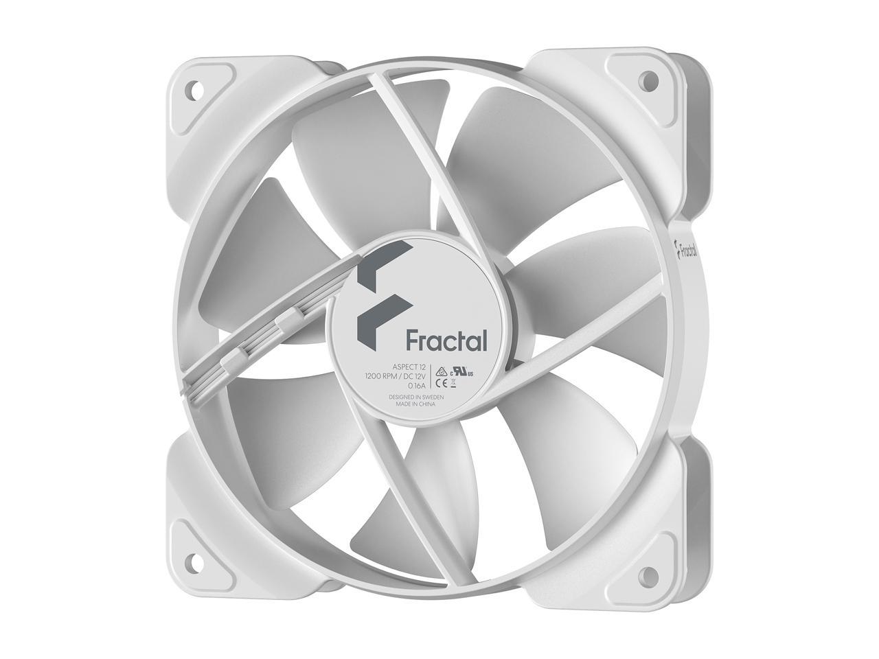 Fractal Design Aspect 12 White 120 Mm 1200 Rpm Computer Case Fan Fd-F-As1-1202 (White)