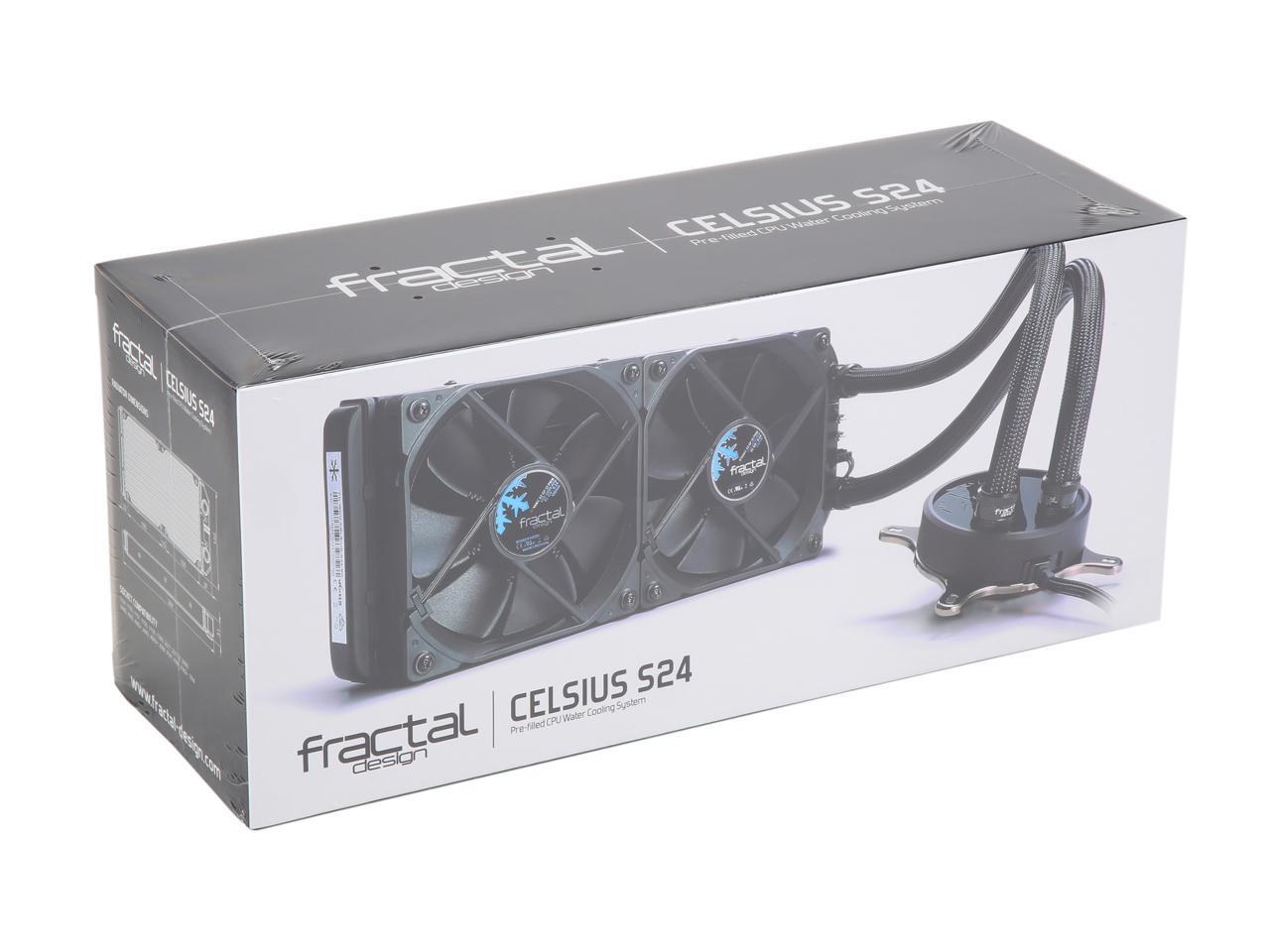Fractal Design Celsius S24 Blackout 240Mm Silent High Performance Slim Expandable All-In-One Cpu Liquid / Water Cooler