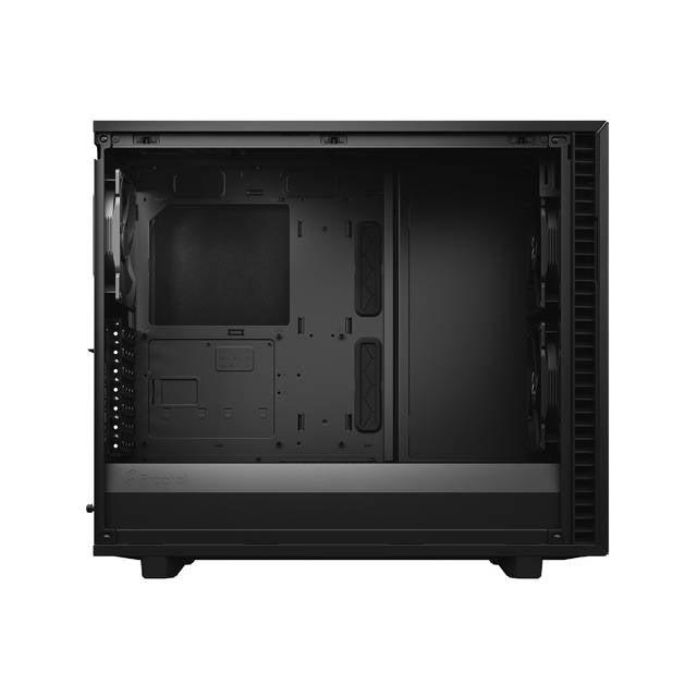 Fractal Design Define 7 Black Tg Dark Tint /Brushed Aluminum/Steel E-Atx Silent Modular Dark Tinted Tempered Glass Window Mid Tower Computer Case