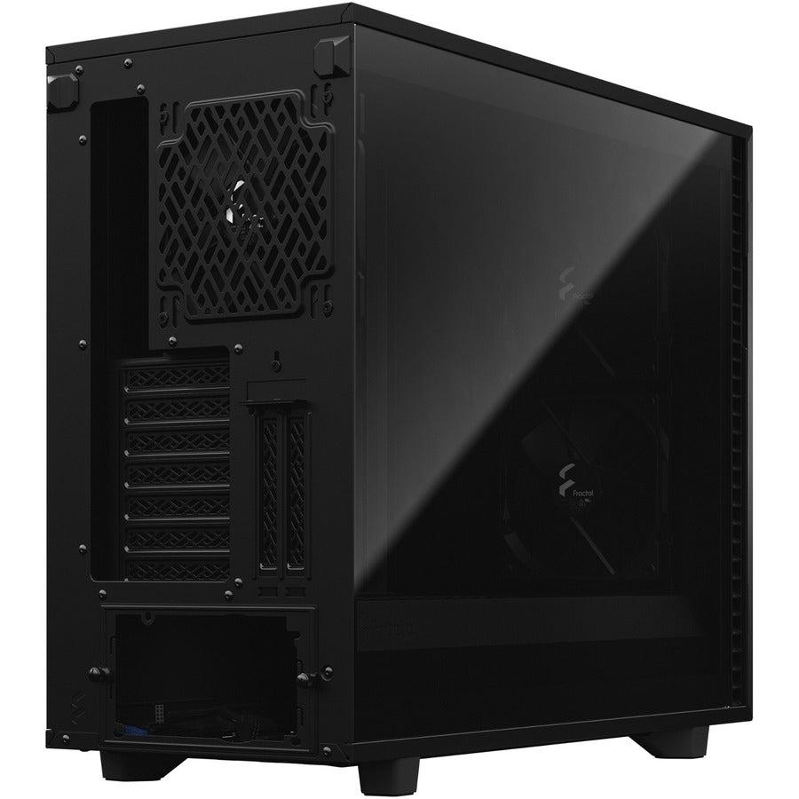 Fractal Design Define 7 Black Tg Dark Tint /Brushed Aluminum/Steel E-Atx Silent Modular Dark Tinted Tempered Glass Window Mid Tower Computer Case