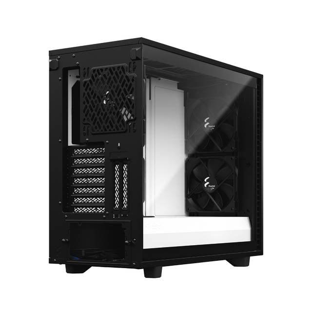 Fractal Design Define 7 Black/White Tg Clear Tint /Brushed Aluminum/Steel E-Atx Silent Modular Tempered Glass Window Mid Tower Computer Case