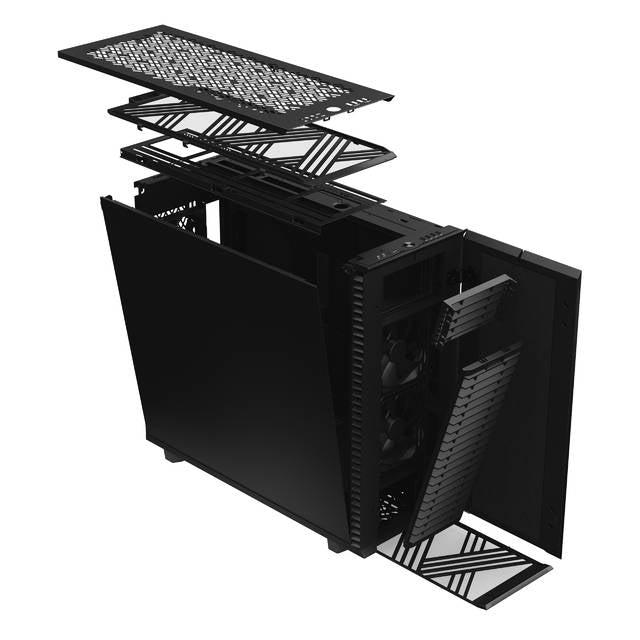 Fractal Design Fd-C-Def7X-03 Define 7 Xl Black Tg Dark Tint /Brushed Aluminum/Steel E-Atx Silent