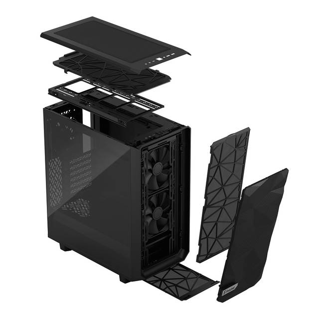 Fractal Design Fd-C-Mes2C-03 Meshify 2 Compact Black Light Tempered Glass Tint Atx Mid Tower Computer Case (Black)