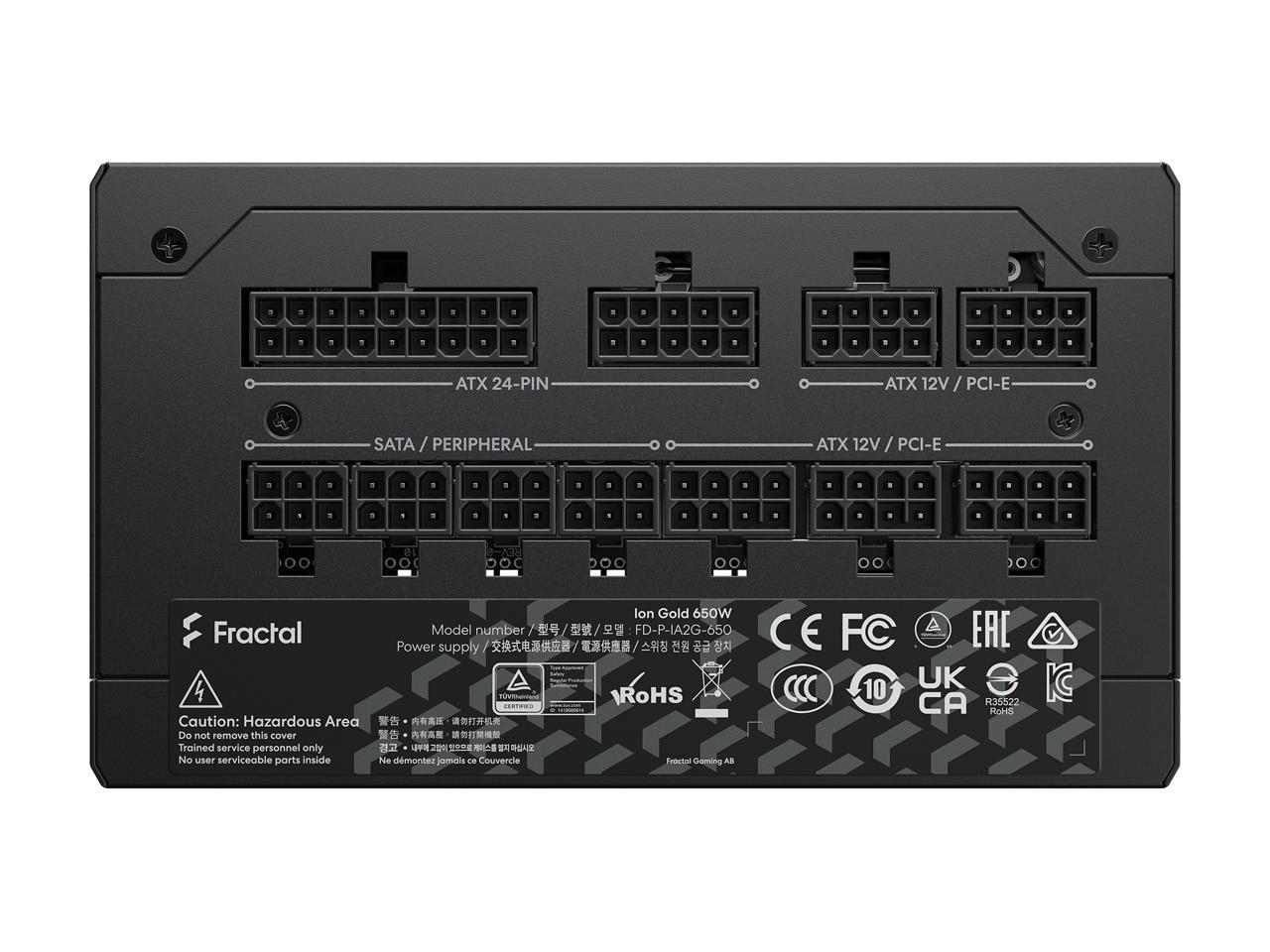 Fractal Design Fd-P-Ia2G-650-Us Ion Gold 650W 80 Plus Gold Certified Fully Modular Atx Power Supply