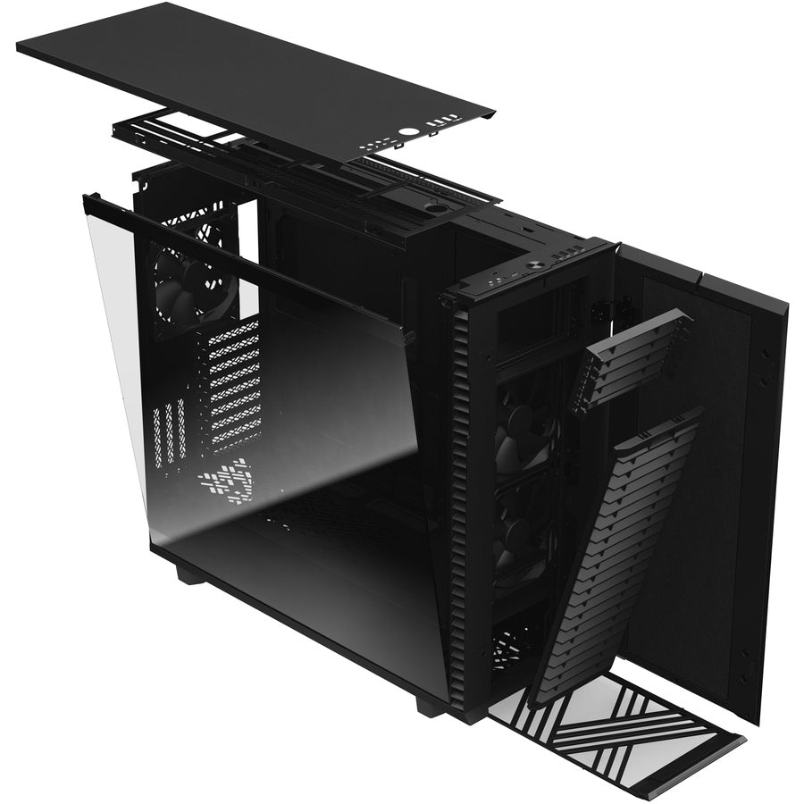 Fractal Design Fd-C-Def7X-03 Define 7 Xl Black Tg Dark Tint /Brushed Aluminum/Steel E-Atx Silent