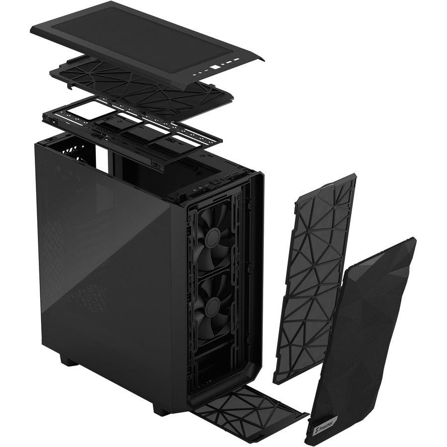 Fractal Design Fd-C-Mes2C-03 Meshify 2 Compact Black Light Tempered Glass Tint Atx Mid Tower Computer Case (Black)