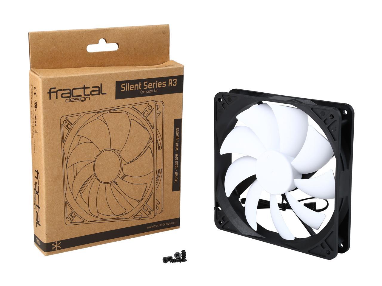 Fractal Design Silent Series R3 140Mm Silence Optimized Rifle Bearing Black/White Computer Case Fan